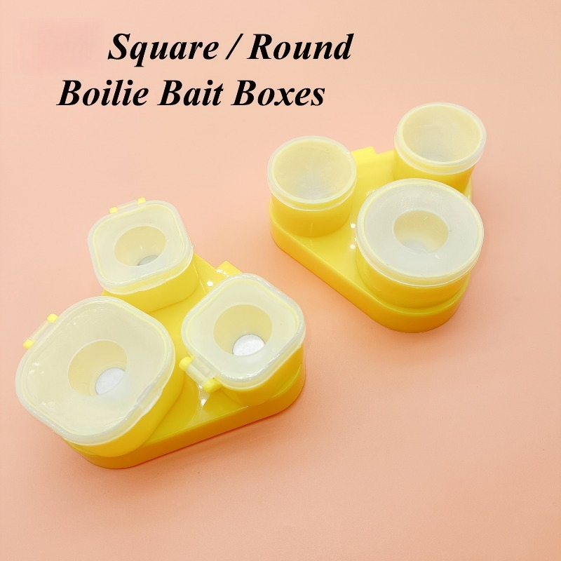 Fishing Kayak Crate - 1set Square/Round Boilie Bait Boxes Fishing