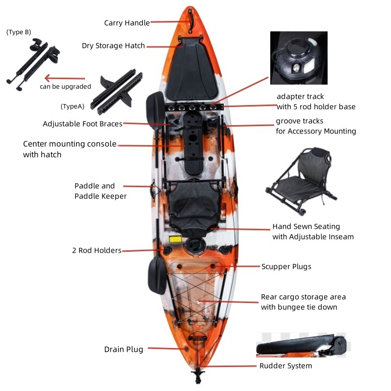 LSF One Person One Seating 13F - đánh giá và giá Fishing Kayak Sit On Top