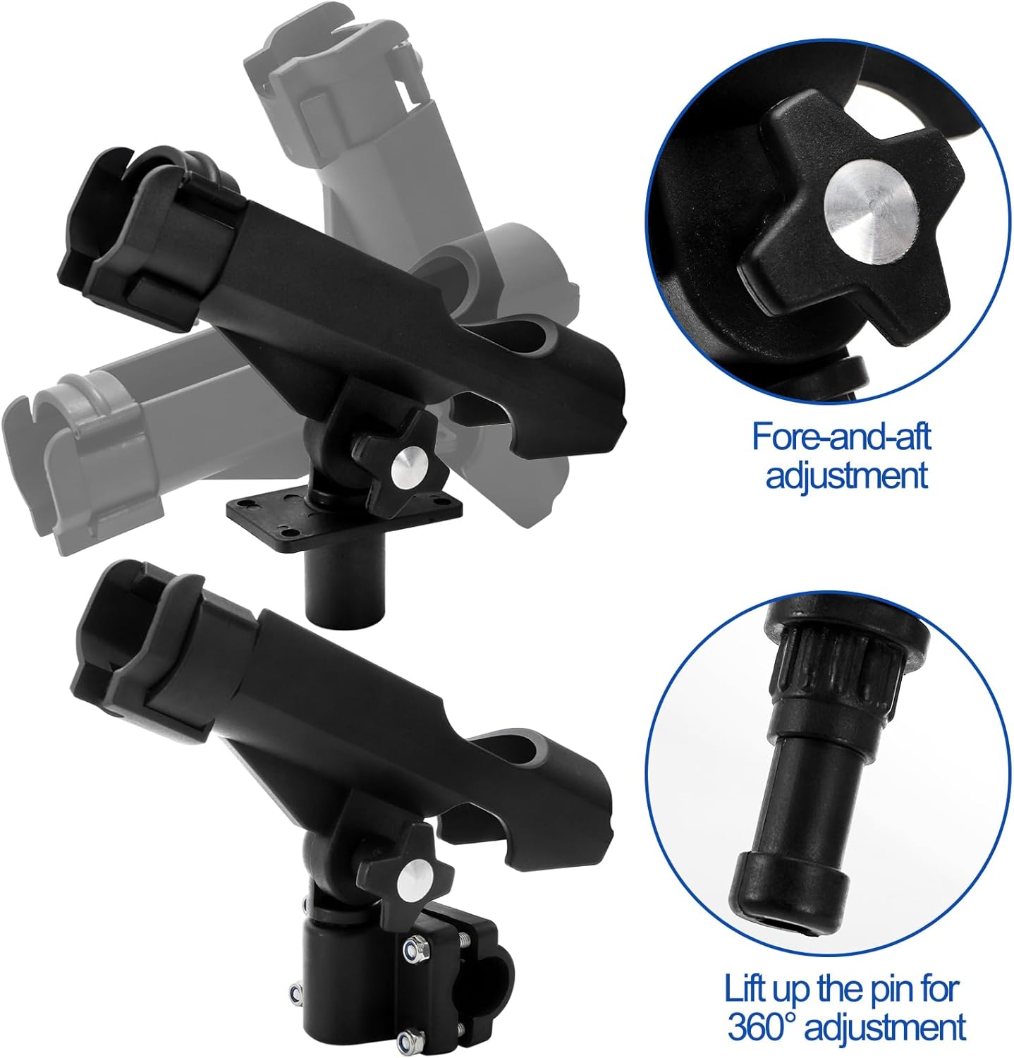 2 Pack Fishing Rod Holder with - đánh giá và giá Fishing Kayak Rod Holder