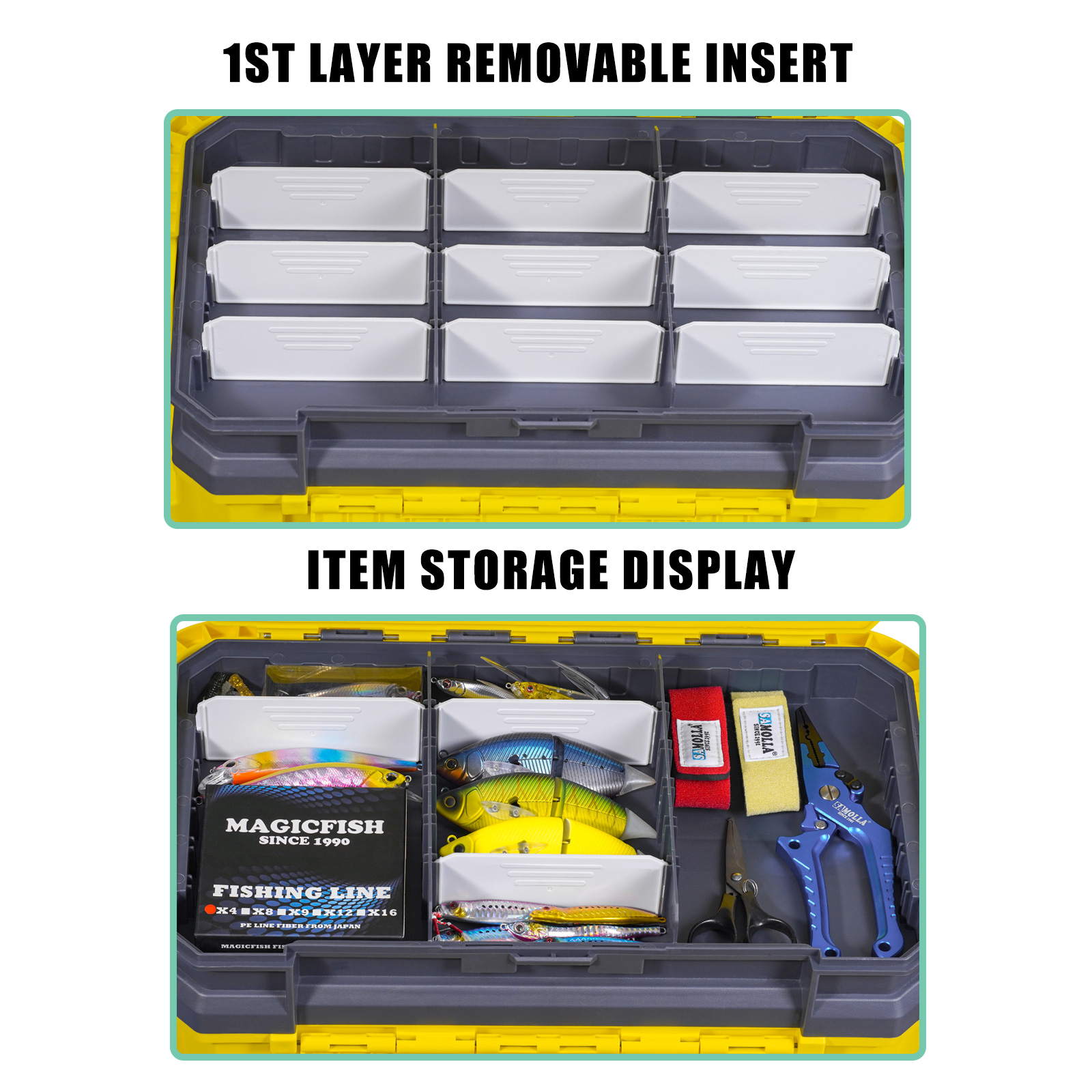 New Large Fishing Box Suit 19. - đánh giá và giá Fishing Kayak Crate