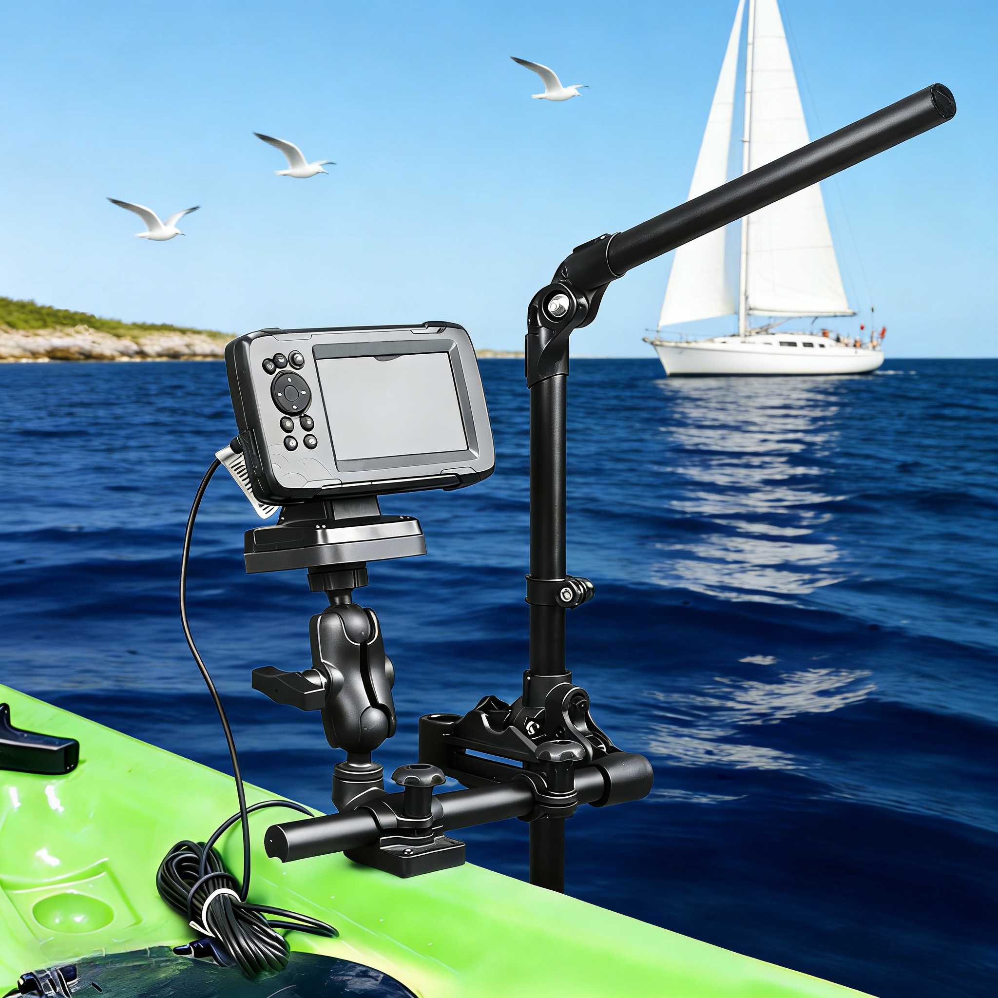 VIN Mounts Universal Sonar Fis - đánh giá và giá Fishing Kayak Fish Finder Mount