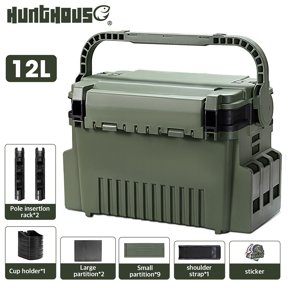 Hunthouse 12L Large Fishing Ta - đánh giá và giá Fishing Kayak Crate
