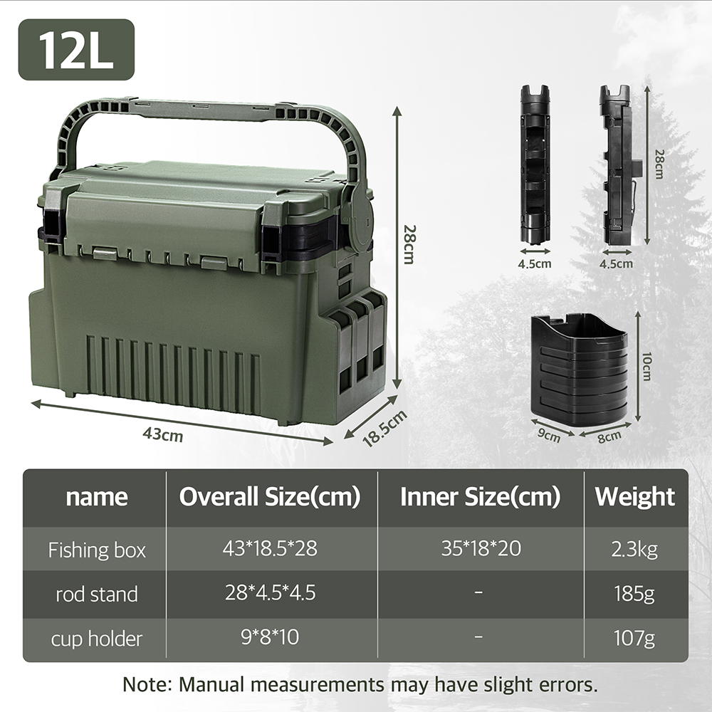 Hunthouse 12L Large Fishing Ta - đánh giá và giá Fishing Kayak Crate
